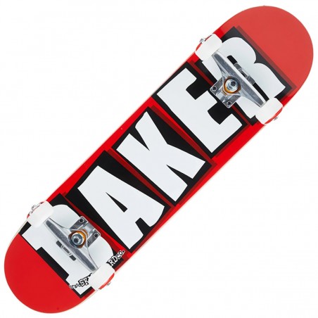 BAKER “Brand Logo White” red complete skateboard 8.0 inches
