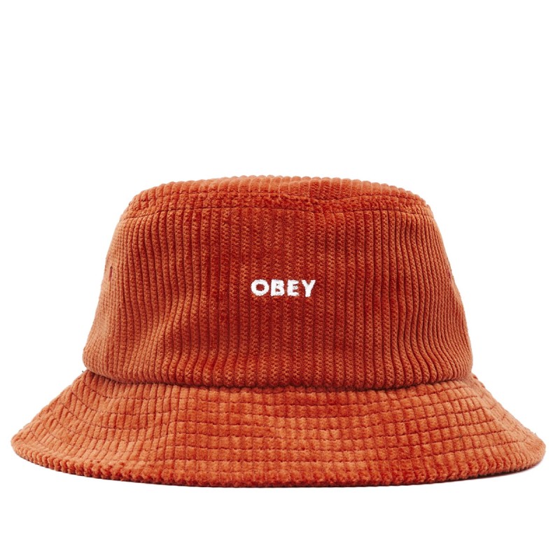 OBEY “Bold Cord bucket hat” black - emerald green - ginger